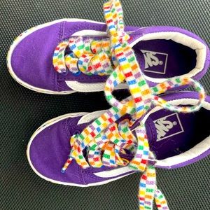 Kids old skool rainbow checkerboard